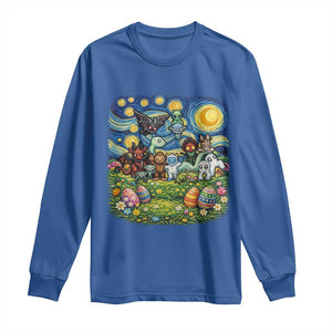 Funny Cryptid Starry Night Easter Long Sleeve Shirt Monster Lover Gift TS12 Royal Blue Print Your Wear