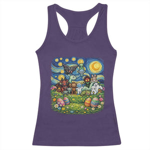 Funny Cryptid Starry Night Easter Racerback Tank Top Monster Lover Gift TS12 Purple Print Your Wear