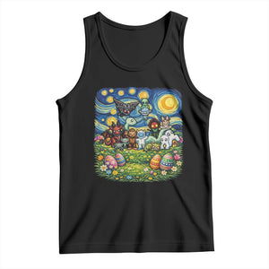 Funny Cryptid Starry Night Easter Tank Top Monster Lover Gift TS12 Black Print Your Wear