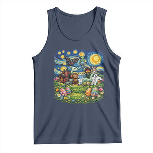 Funny Cryptid Starry Night Easter Tank Top Monster Lover Gift TS12 Navy Print Your Wear