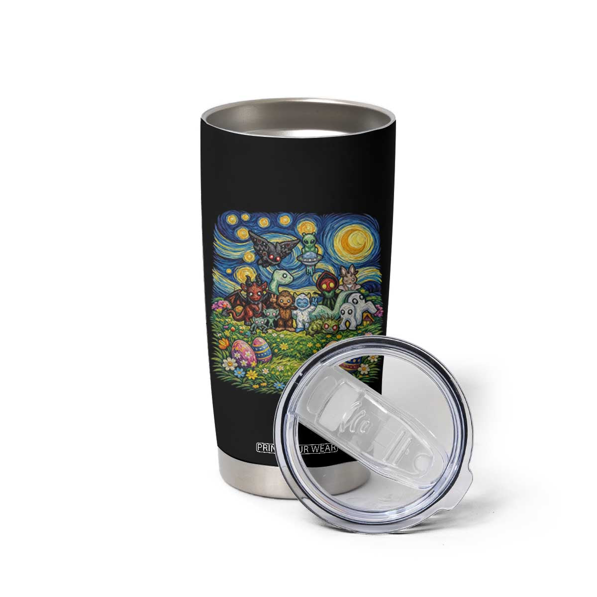 Funny Cryptid Starry Night Easter Tumbler Cup Monster Lover Gift TS12 Print Your Wear