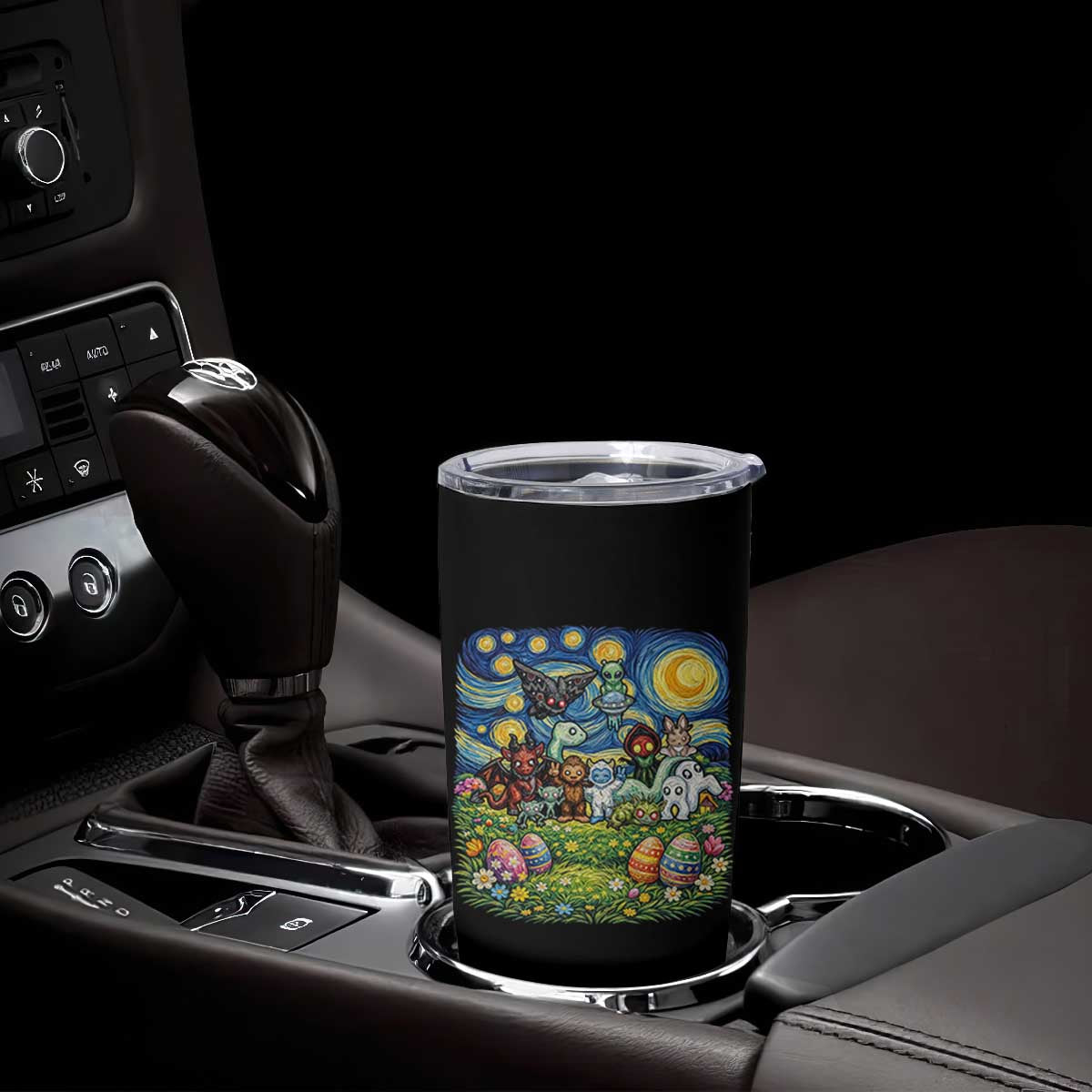 Funny Cryptid Starry Night Easter Tumbler Cup Monster Lover Gift TS12 Print Your Wear