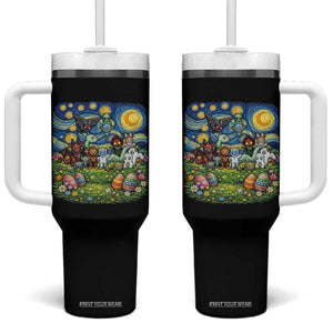 Funny Cryptid Starry Night Easter Tumbler With Handle Monster Lover Gift TS12 One Size: 40 oz Black Print Your Wear