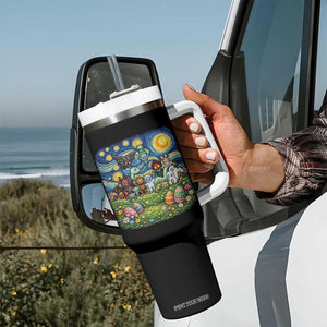Funny Cryptid Starry Night Easter Tumbler With Handle Monster Lover Gift TS12 Print Your Wear