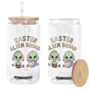 Funny Easter Alien Squad Bunny Ears Gift Glass Can TS12 Print Your Wear