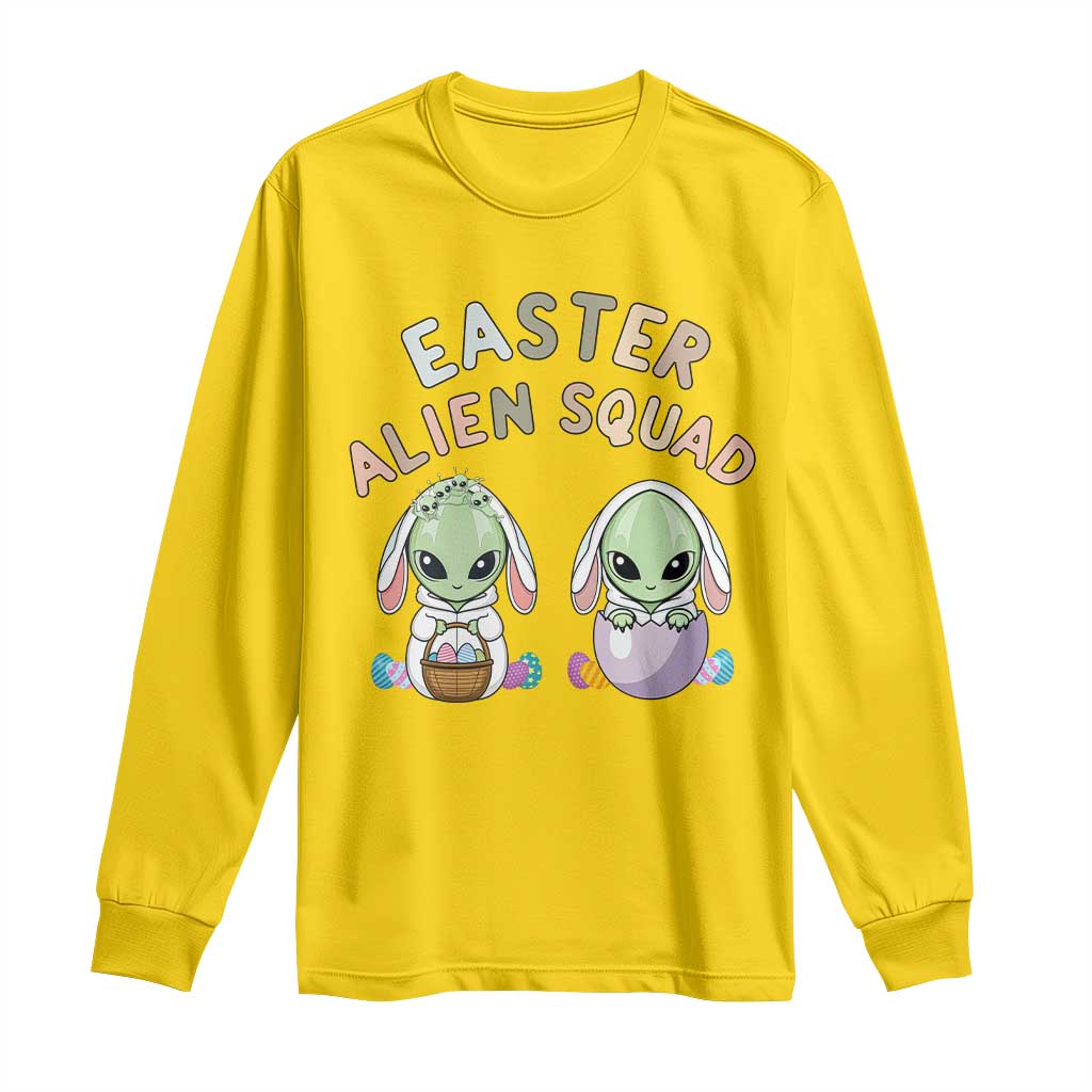Funny Easter Alien Squad Bunny Ears Gift Long Sleeve Shirt TS12 Daisy Print Your Wear