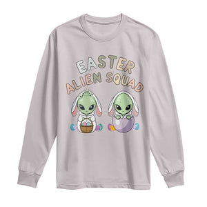 Funny Easter Alien Squad Bunny Ears Gift Long Sleeve Shirt TS12 Ice Gray Print Your Wear