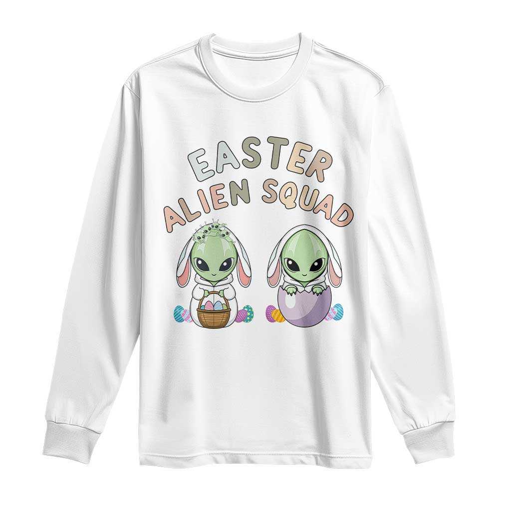 Funny Easter Alien Squad Bunny Ears Gift Long Sleeve Shirt TS12 White Print Your Wear