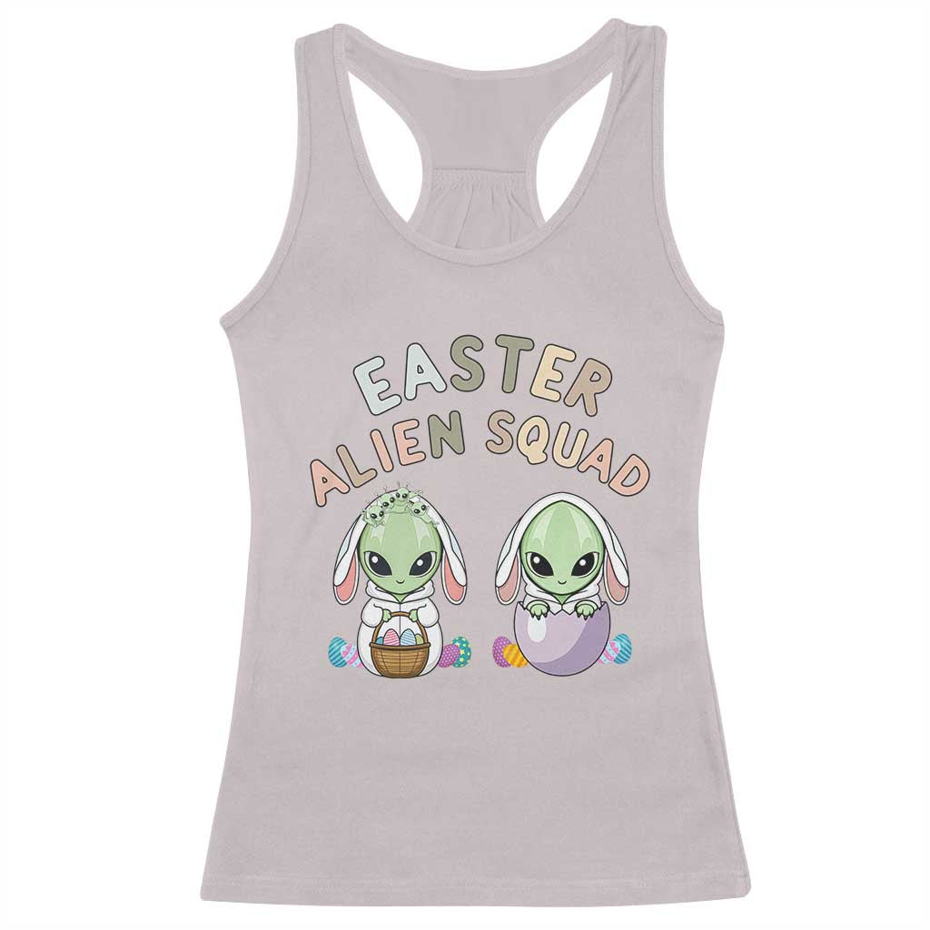 Funny Easter Alien Squad Bunny Ears Gift Racerback Tank Top TS12 Ice Gray Print Your Wear