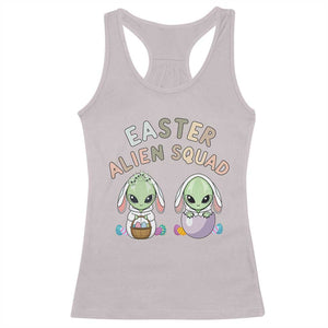 Funny Easter Alien Squad Bunny Ears Gift Racerback Tank Top TS12 Ice Gray Print Your Wear