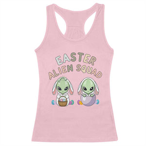 Funny Easter Alien Squad Bunny Ears Gift Racerback Tank Top TS12 Light Pink Print Your Wear