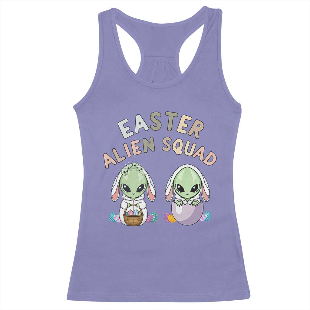 Funny Easter Alien Squad Bunny Ears Gift Racerback Tank Top TS12 Violet Print Your Wear