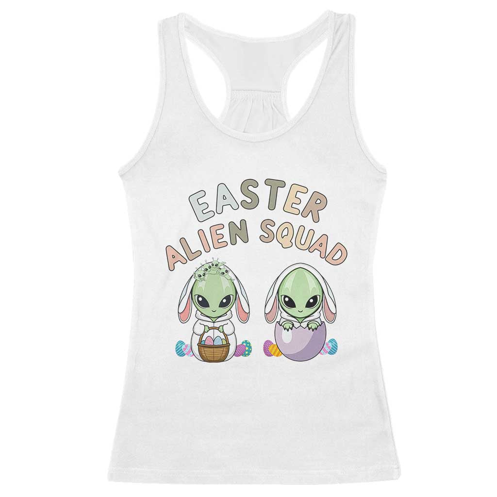 Funny Easter Alien Squad Bunny Ears Gift Racerback Tank Top TS12 White Print Your Wear