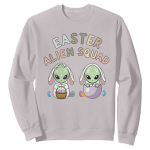 Funny Easter Alien Squad Bunny Ears Gift Sweatshirt TS12 Ice Gray Print Your Wear