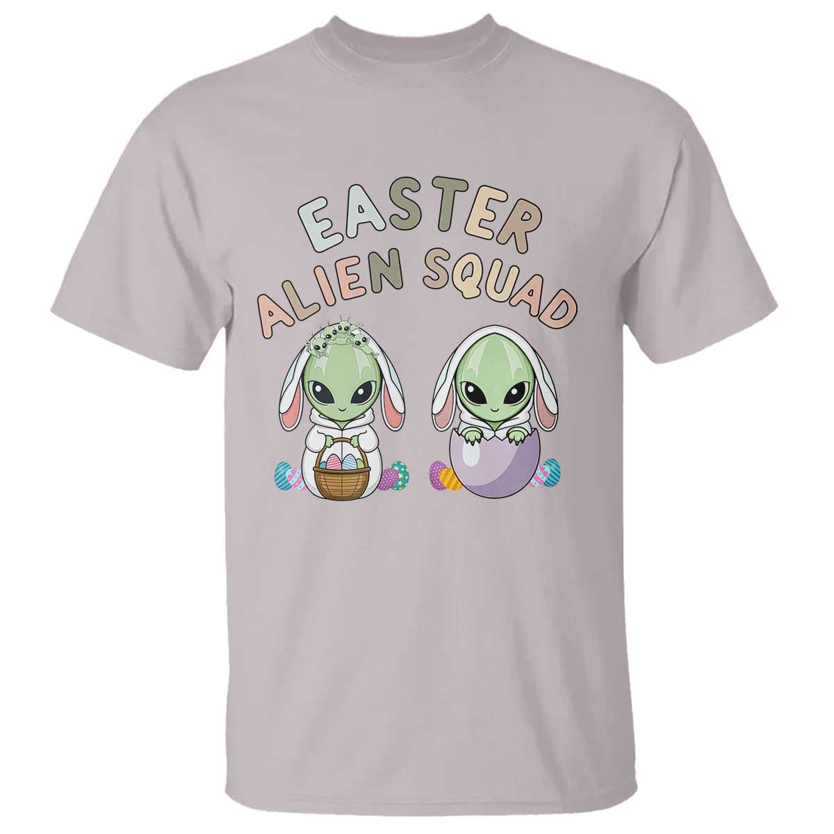 Funny Easter Alien Squad Bunny Ears Gift T Shirt TS12 Ice Gray Print Your Wear