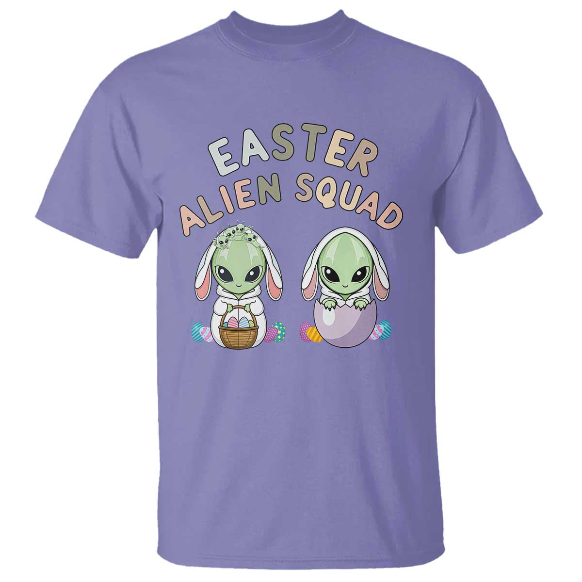 Funny Easter Alien Squad Bunny Ears Gift T Shirt TS12 Violet Print Your Wear