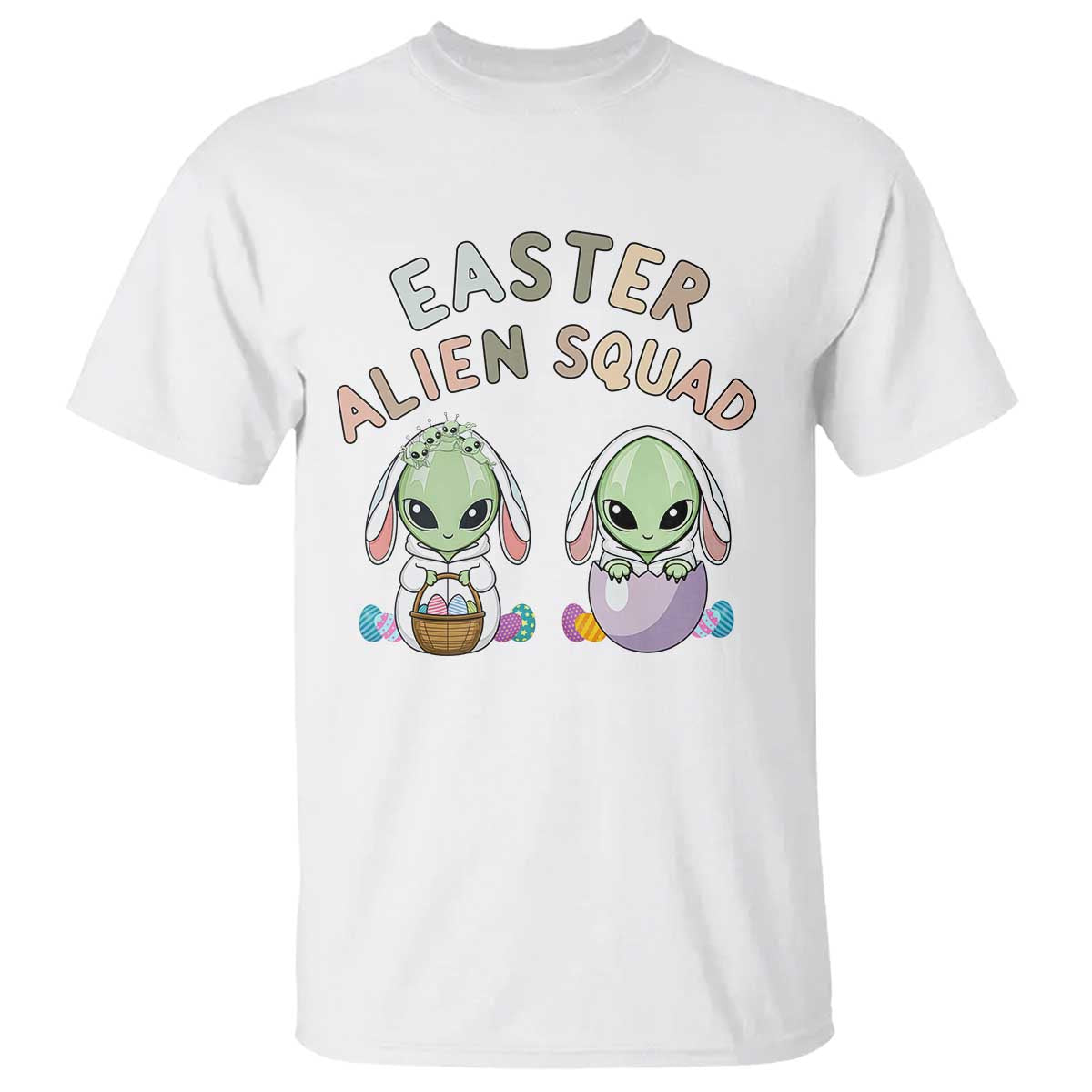 Funny Easter Alien Squad Bunny Ears Gift T Shirt TS12 White Print Your Wear