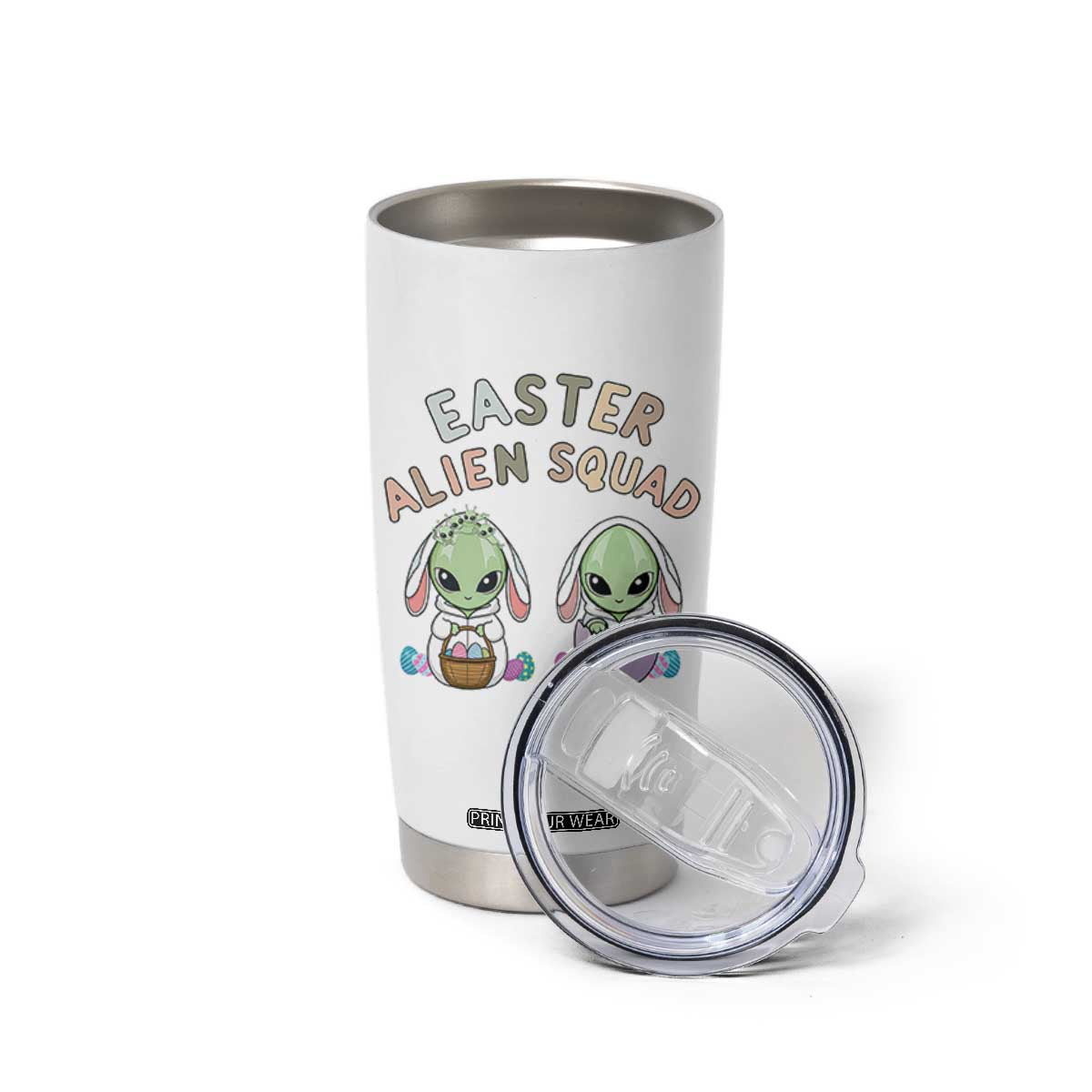 Funny Easter Alien Squad Bunny Ears Gift Tumbler Cup TS12 Print Your Wear