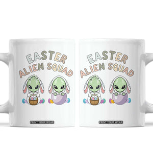 Funny Easter Alien Squad Bunny Ears Gift Coffee Mug TS12 White Print Your Wear
