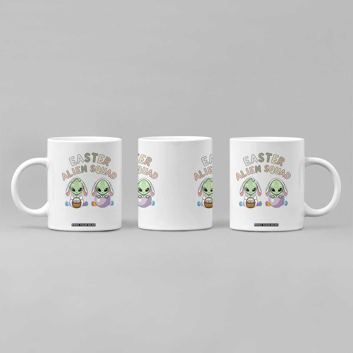 Funny Easter Alien Squad Bunny Ears Gift Coffee Mug TS12 Print Your Wear