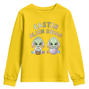 Funny Easter Alien Squad Bunny Ears Gift Youth Sweatshirt TS12 Daisy Print Your Wear