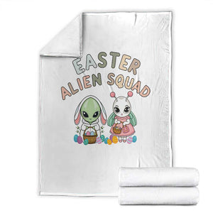 Easter Alien Squad Throw Blanket Funny UFO Lover Gift TS12 White Print Your Wear