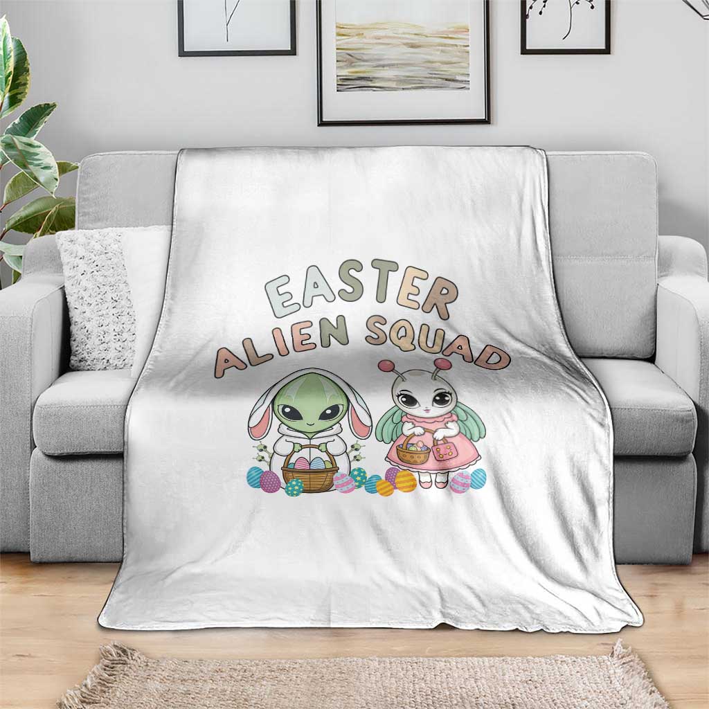 Easter Alien Squad Throw Blanket Funny UFO Lover Gift TS12 Print Your Wear