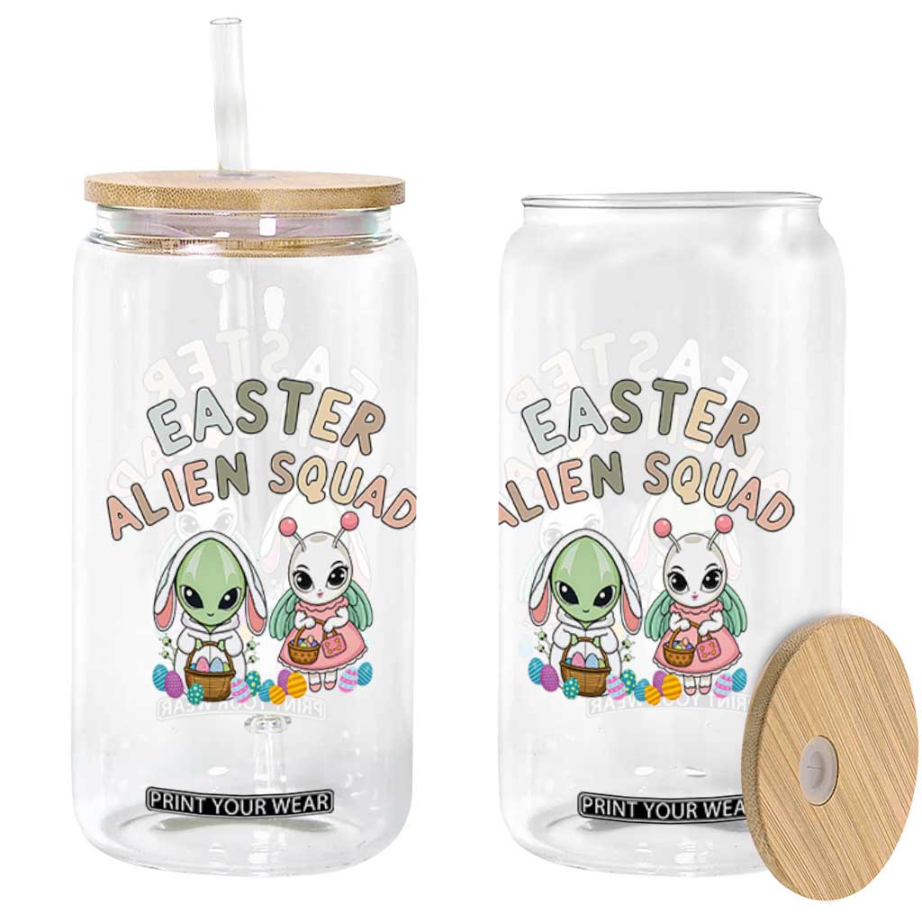 Easter Alien Squad Glass Can Funny UFO Lover Gift TS12 Print Your Wear