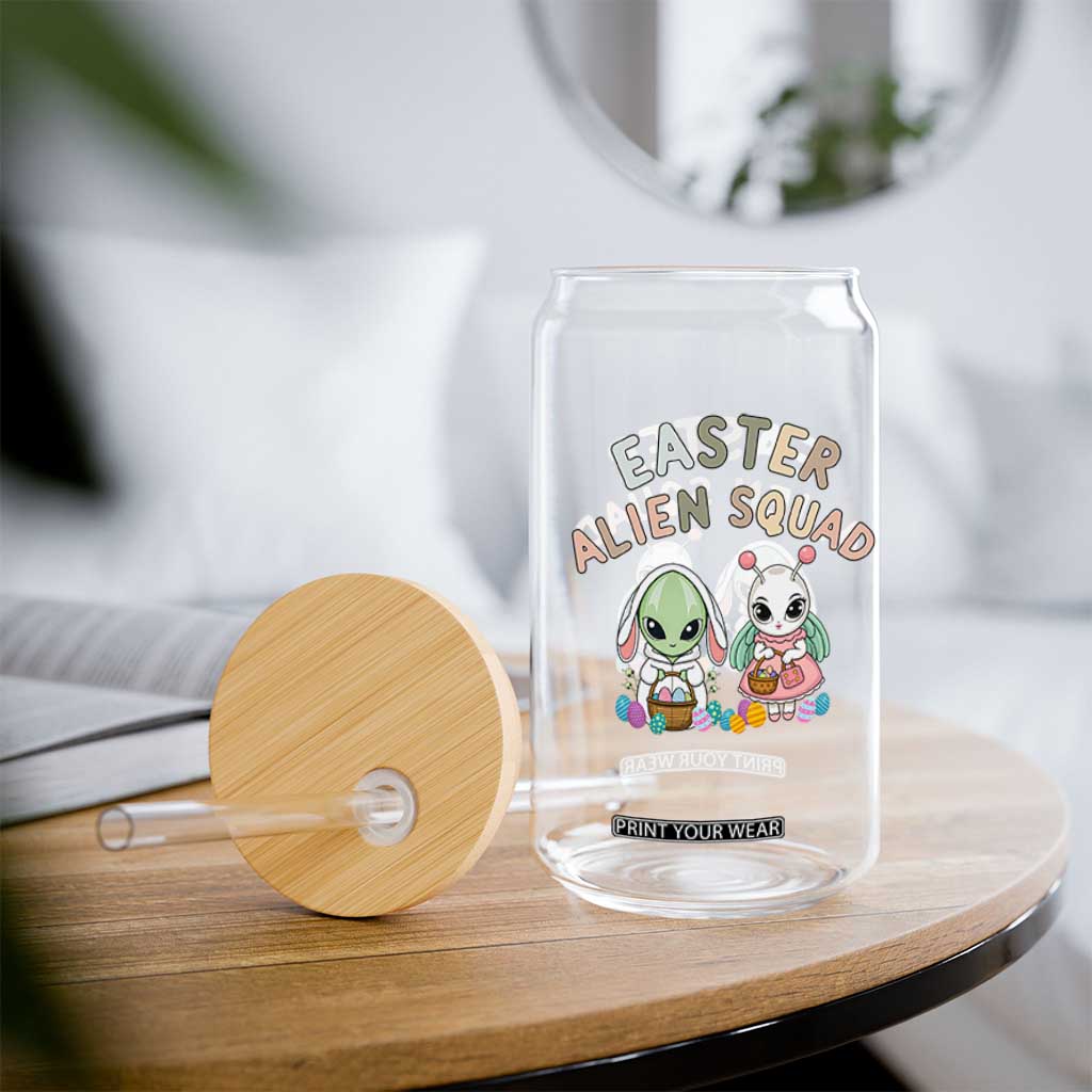 Easter Alien Squad Glass Can Funny UFO Lover Gift TS12 Print Your Wear