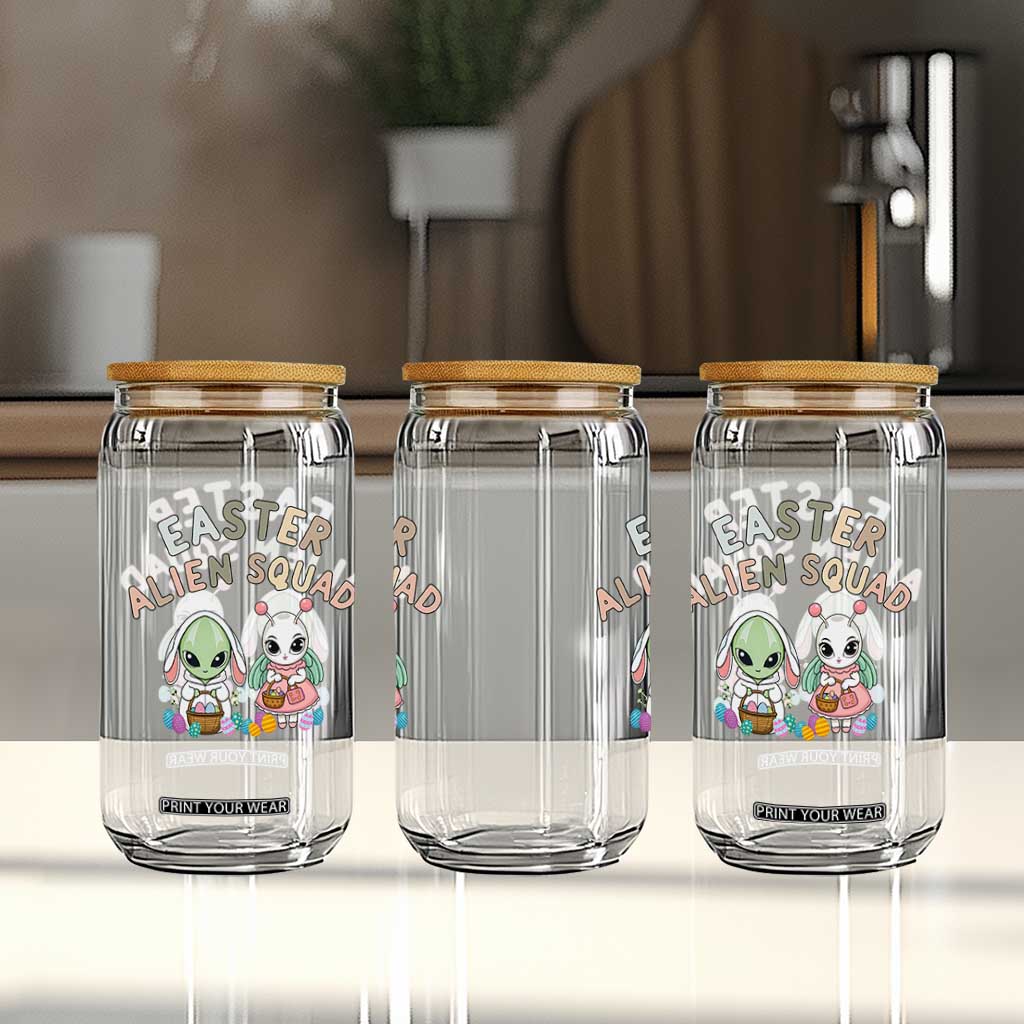 Easter Alien Squad Glass Can Funny UFO Lover Gift TS12 Print Your Wear