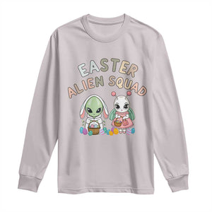Easter Alien Squad Long Sleeve Shirt Funny UFO Lover Gift TS12 Ice Gray Print Your Wear