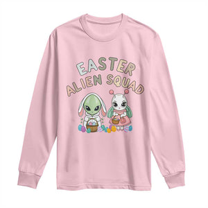 Easter Alien Squad Long Sleeve Shirt Funny UFO Lover Gift TS12 Light Pink Print Your Wear