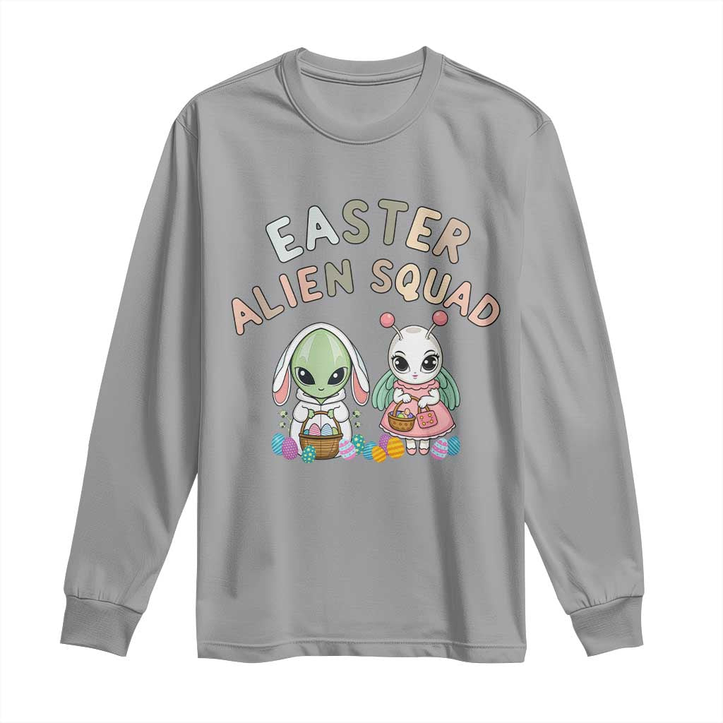 Easter Alien Squad Long Sleeve Shirt Funny UFO Lover Gift TS12 Sport Gray Print Your Wear