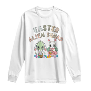 Easter Alien Squad Long Sleeve Shirt Funny UFO Lover Gift TS12 White Print Your Wear