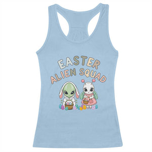 Easter Alien Squad Racerback Tank Top Funny UFO Lover Gift TS12 Light Blue Print Your Wear