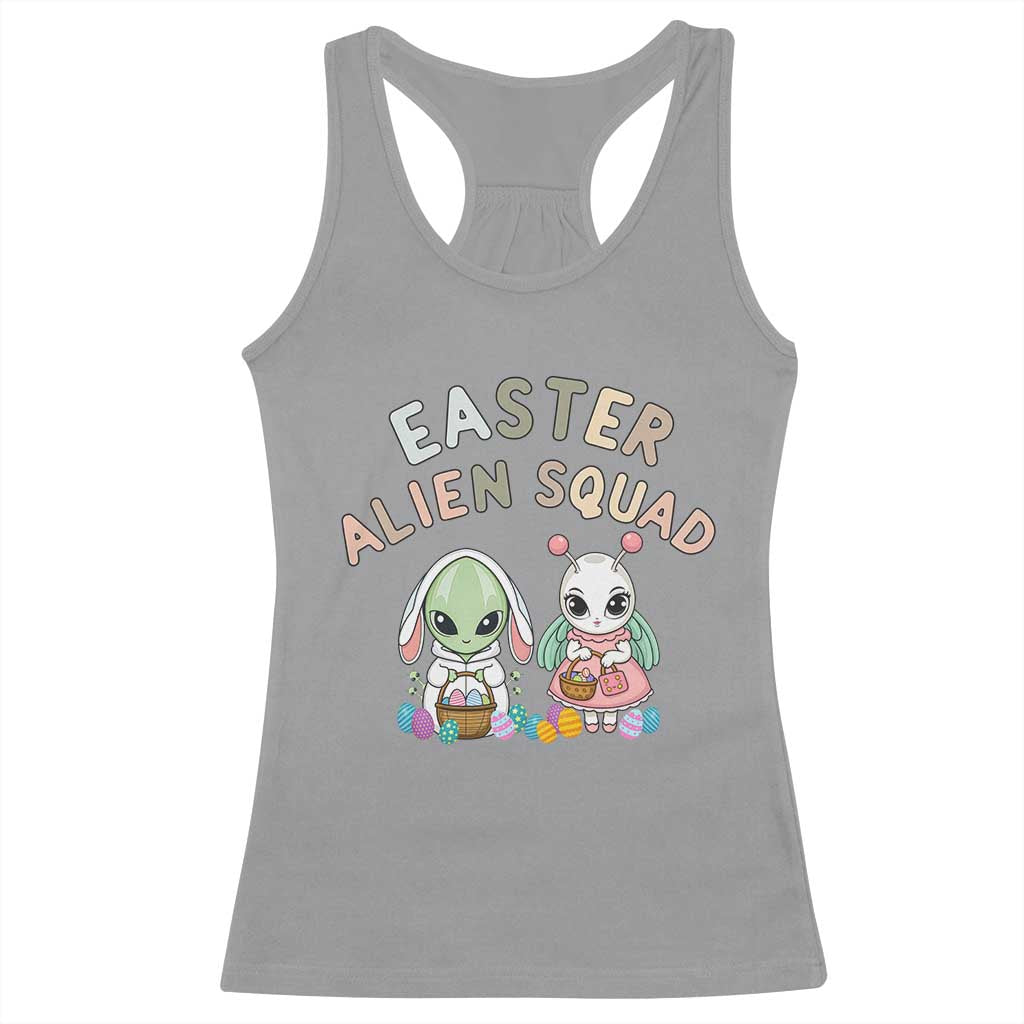 Easter Alien Squad Racerback Tank Top Funny UFO Lover Gift TS12 Sport Gray Print Your Wear