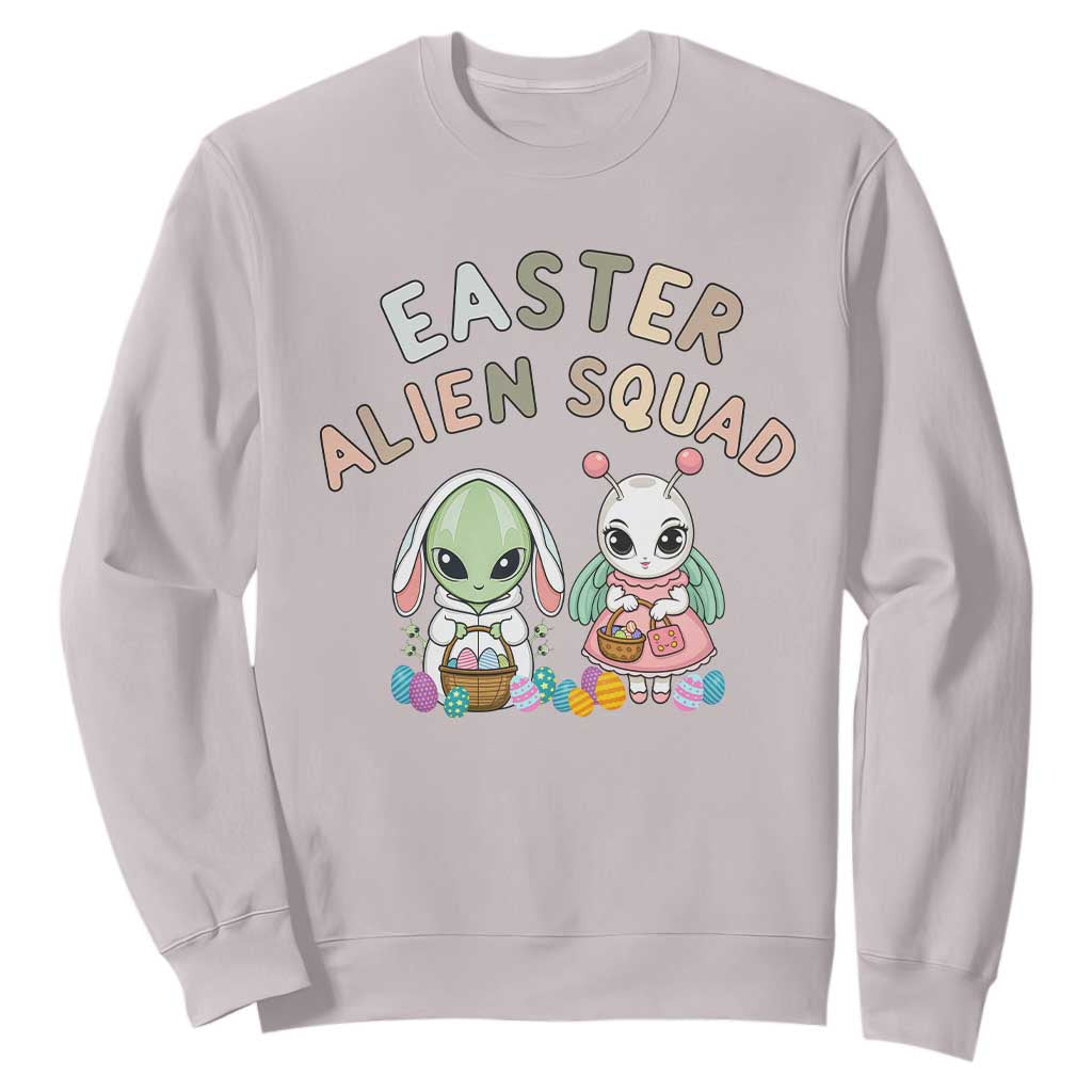 Easter Alien Squad Sweatshirt Funny UFO Lover Gift TS12 Ice Gray Print Your Wear