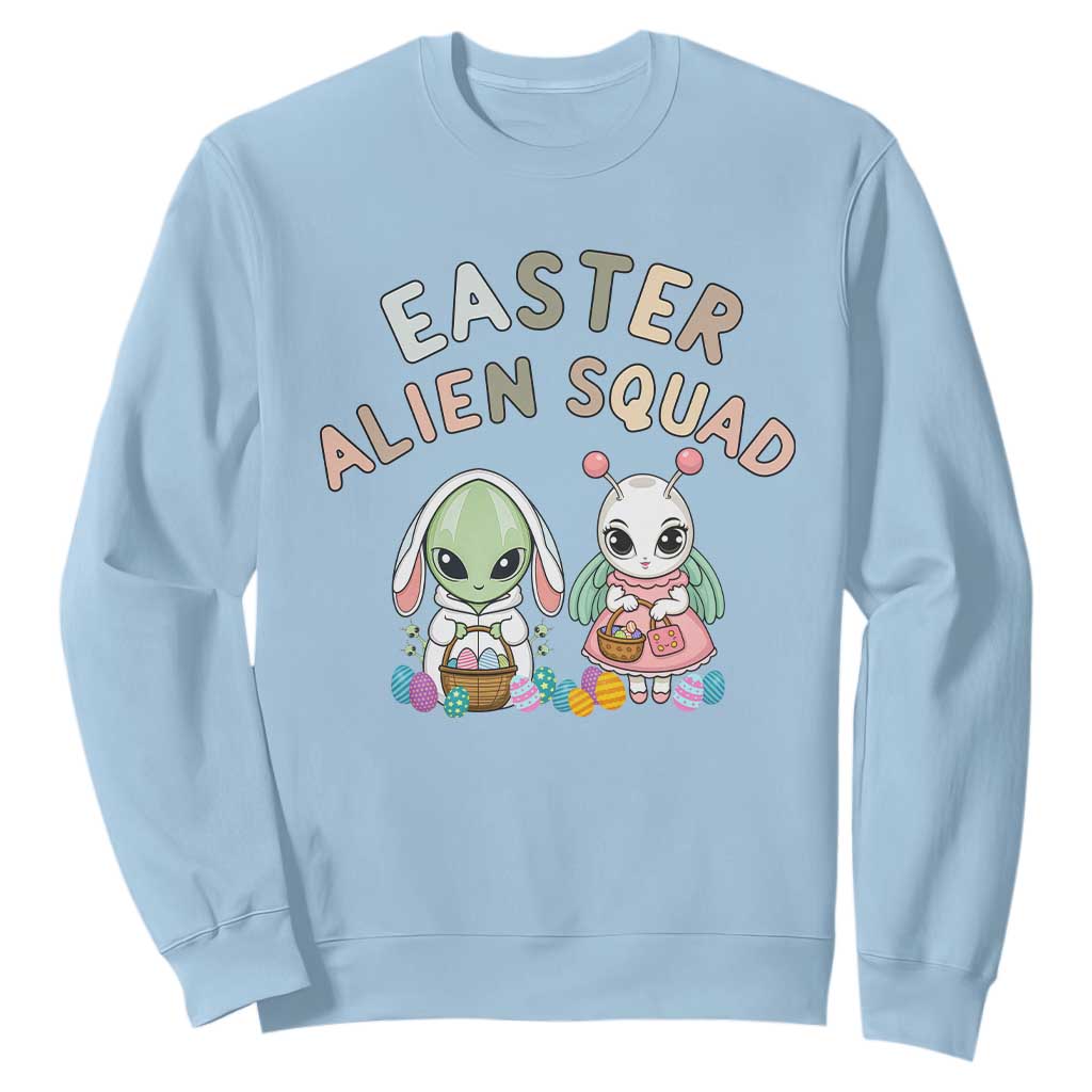 Easter Alien Squad Sweatshirt Funny UFO Lover Gift TS12 Light Blue Print Your Wear