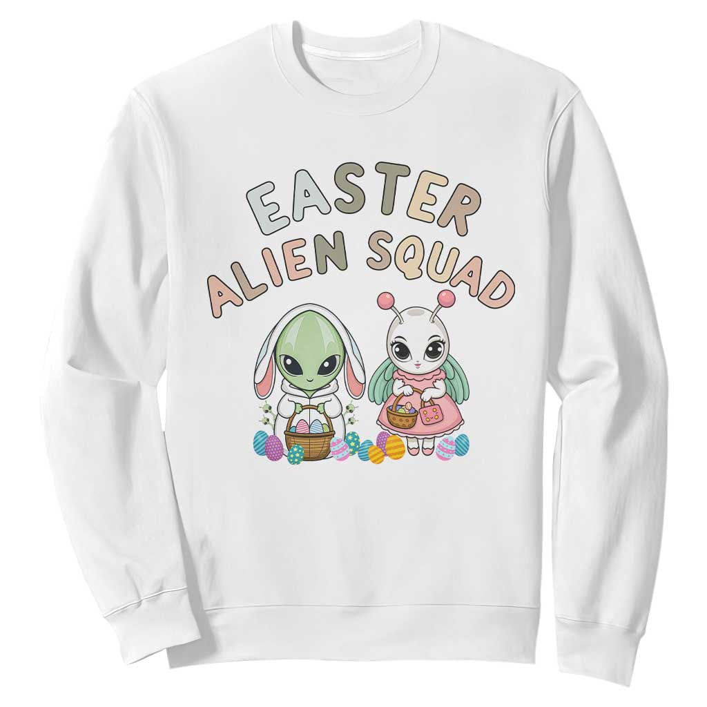 Easter Alien Squad Sweatshirt Funny UFO Lover Gift TS12 White Print Your Wear