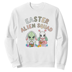 Easter Alien Squad Sweatshirt Funny UFO Lover Gift TS12 White Print Your Wear