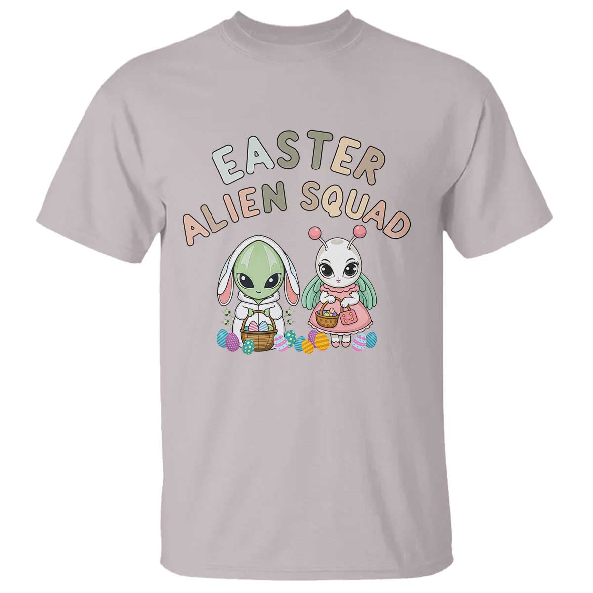Easter Alien Squad T Shirt Funny UFO Lover Gift TS12 Ice Gray Print Your Wear