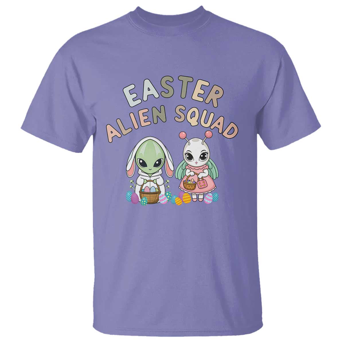 Easter Alien Squad T Shirt Funny UFO Lover Gift TS12 Violet Print Your Wear