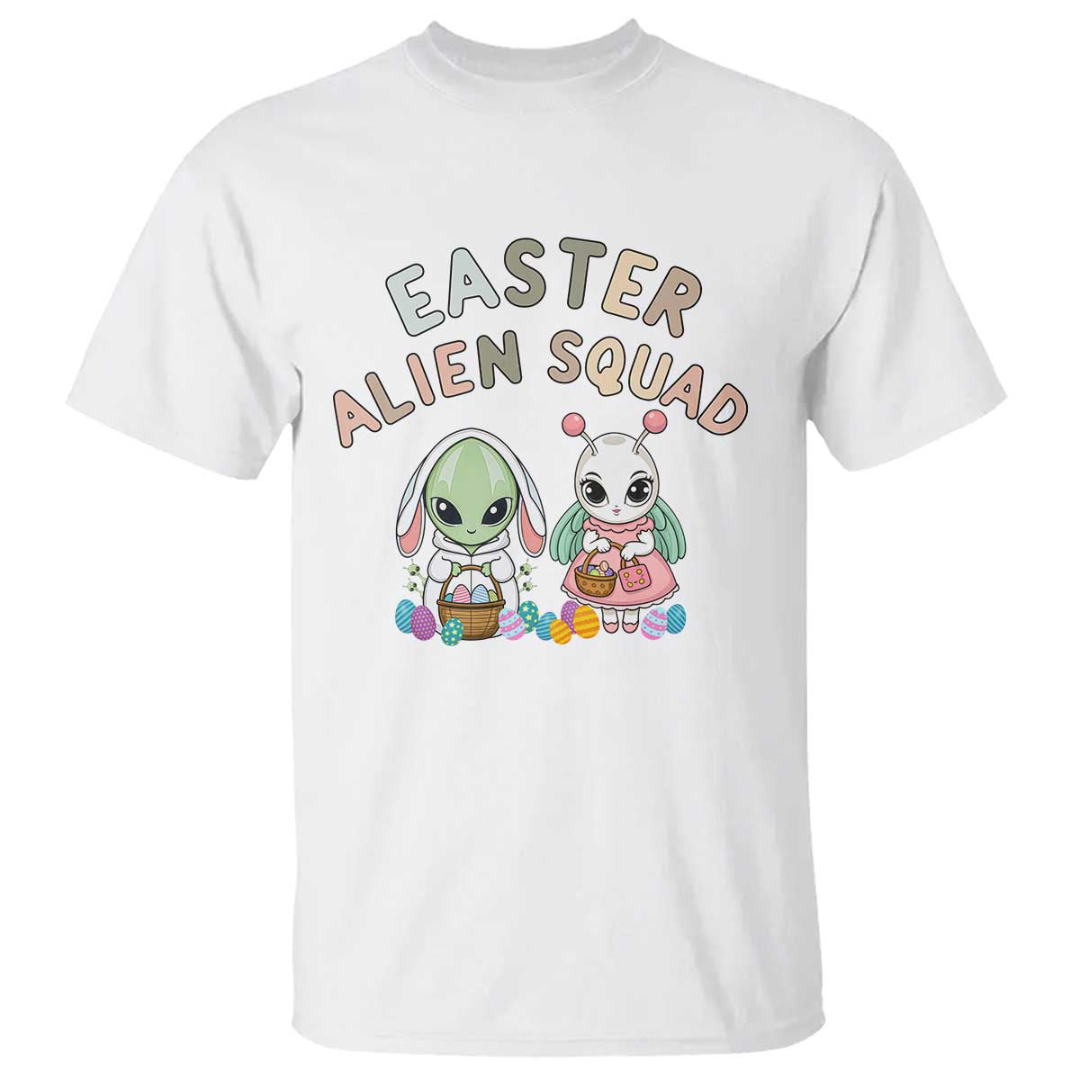 Easter Alien Squad T Shirt Funny UFO Lover Gift TS12 White Print Your Wear
