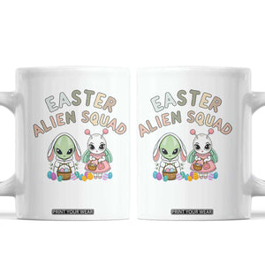 Easter Alien Squad Coffee Mug Funny UFO Lover Gift TS12 White Print Your Wear