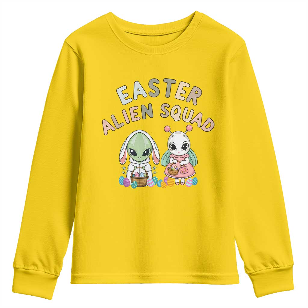 Easter Alien Squad Youth Sweatshirt Funny UFO Lover Gift TS12 Daisy Print Your Wear