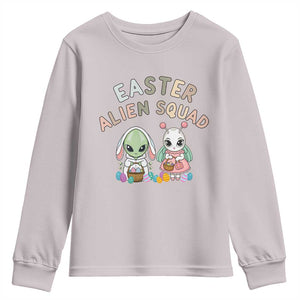 Easter Alien Squad Youth Sweatshirt Funny UFO Lover Gift TS12 Ice Gray Print Your Wear
