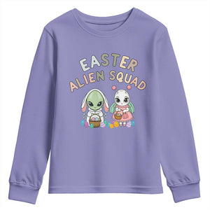 Easter Alien Squad Youth Sweatshirt Funny UFO Lover Gift TS12 Violet Print Your Wear
