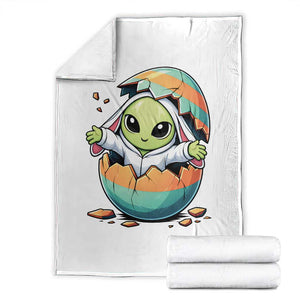 Funny Alien Bunny Ears Easter Throw Blanket Extraterrestrial Gift TS12 White Print Your Wear