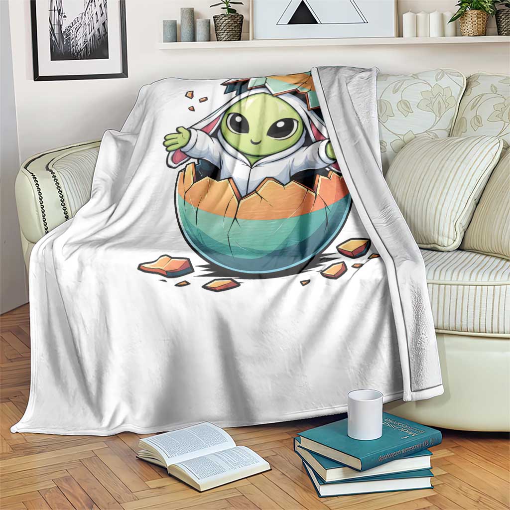 Funny Alien Bunny Ears Easter Throw Blanket Extraterrestrial Gift TS12 Print Your Wear