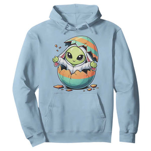 Funny Alien Bunny Ears Easter Hoodie Extraterrestrial Gift TS12 Light Blue Print Your Wear